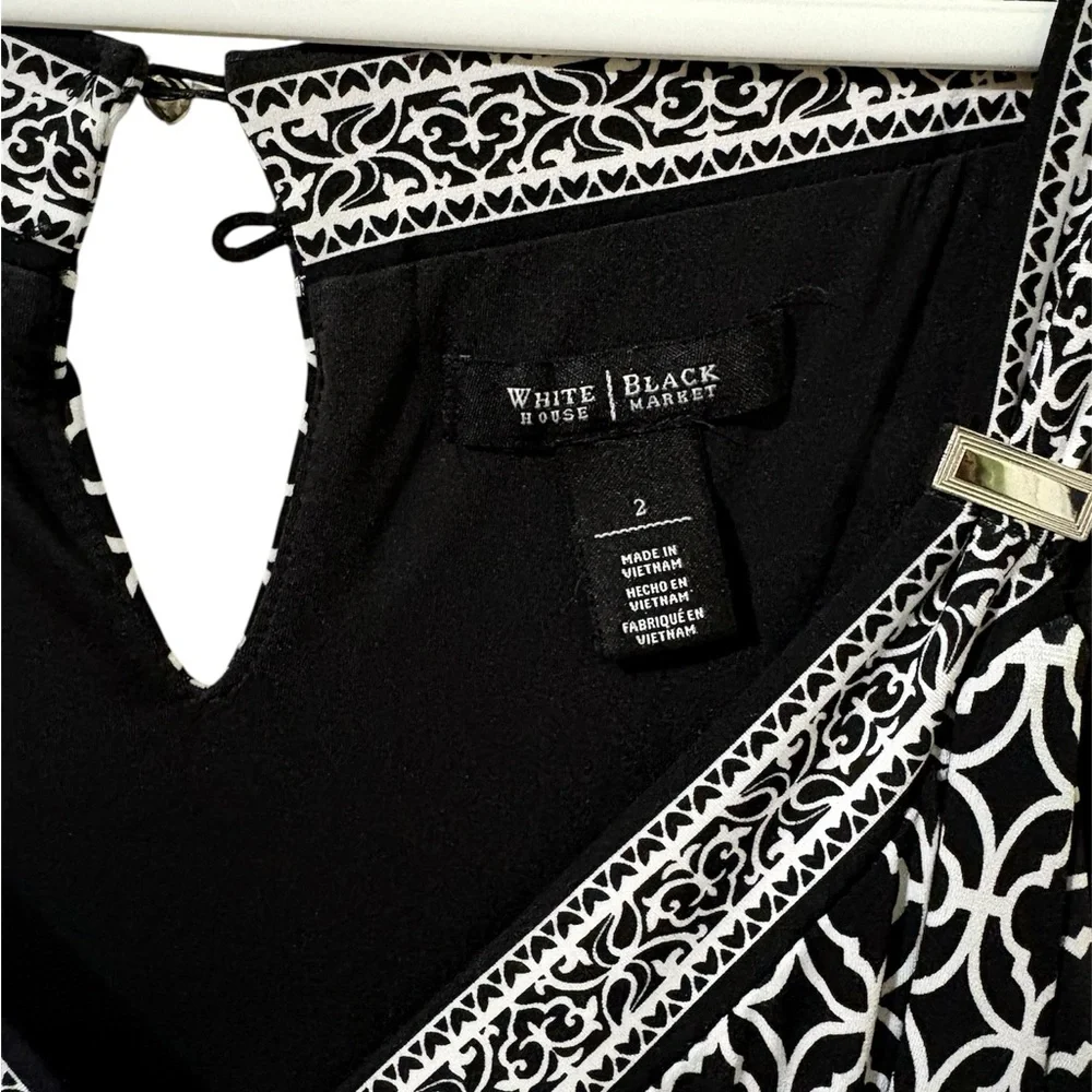 White House Black Market Monochrome Geometric Jumpsuit - Picture 3 of 5